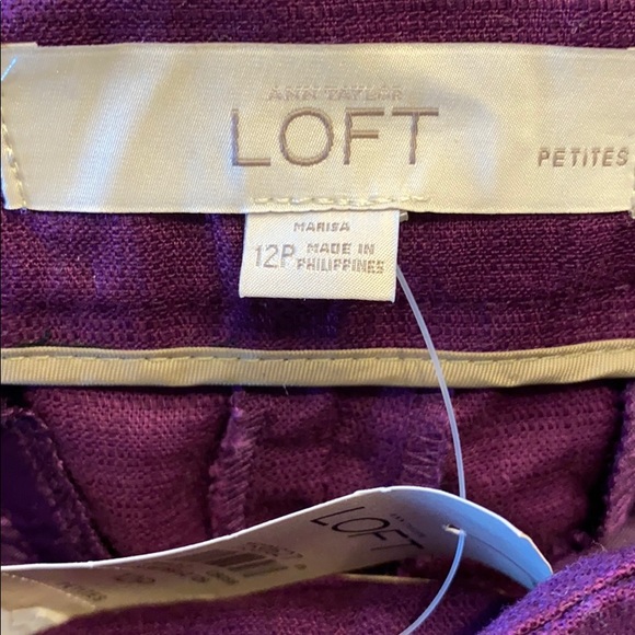 NWT Plum cropped Ann Taylor Loft 12P - Picture 3 of 4